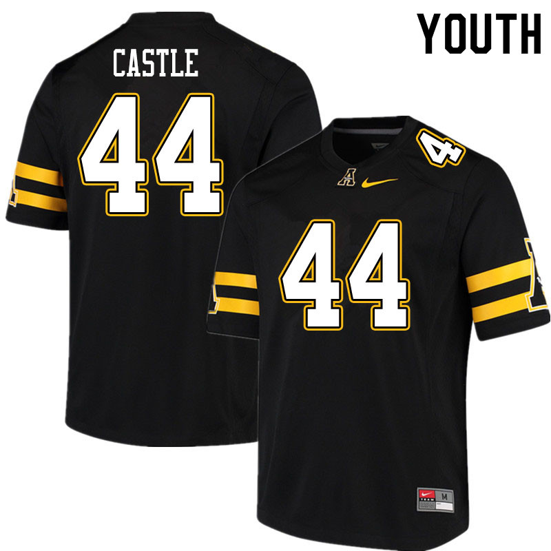 Youth #44 Anderson Castle Appalachian State Mountaineers College Football Jerseys Sale-Black